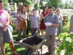 •Getting hands dirty - the practical part of permaculture workshop 2010. Building a vertical plant bed. 